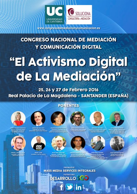 Cartel del Congreso Nacional de Mediacion y Comunicacion Digital El activismo digital de la mediación
